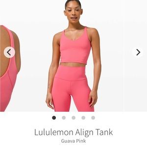 lululemon align tank guava pink